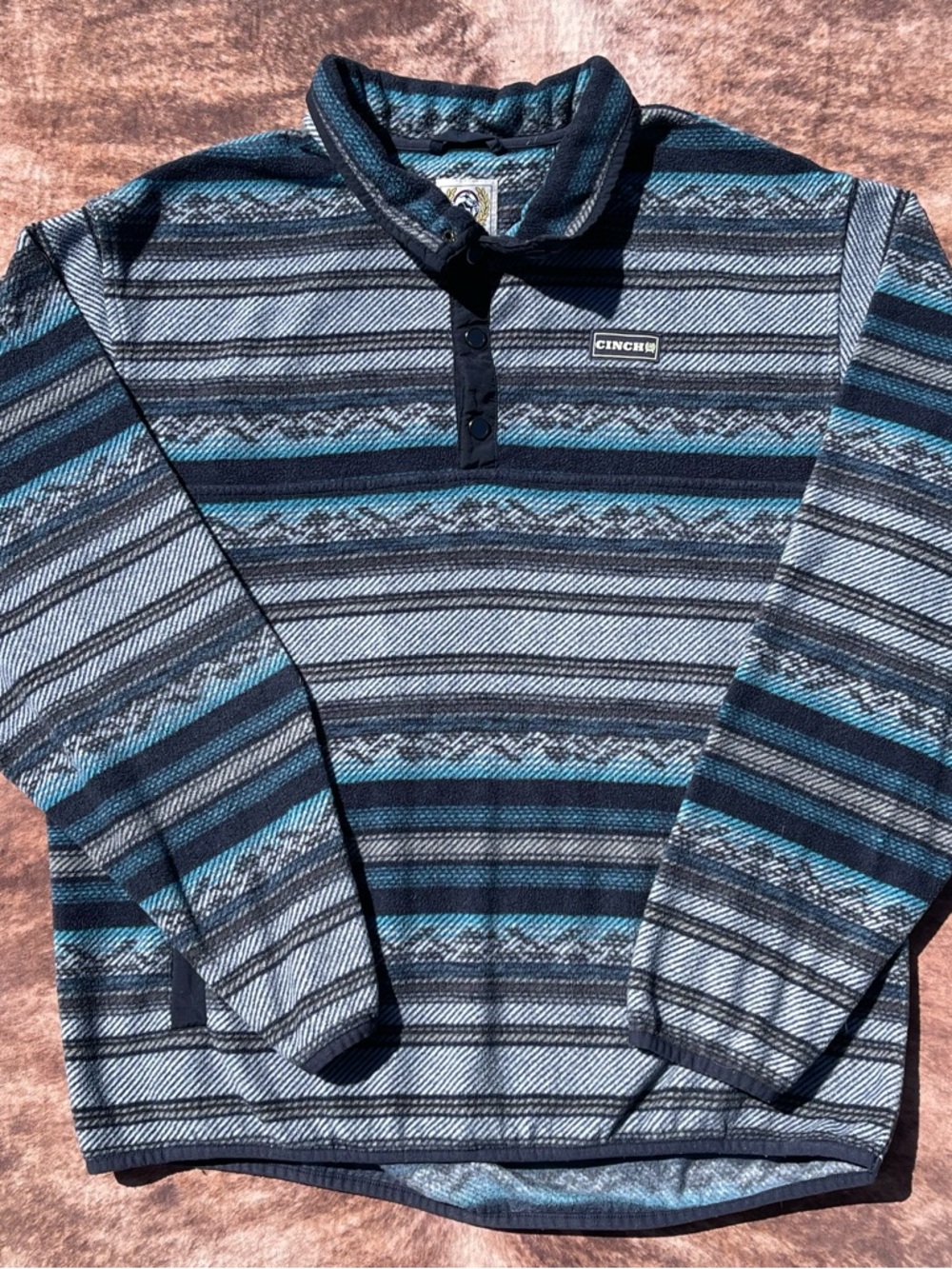 Men’s Cinch Western Pullover Aztec Quarter Snap